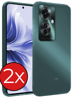BTH BTH Oppo Reno11 F Hoesje Siliconen - Transparant - 2 PACK