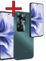 BTH BTH Oppo Reno11 F Hoesje Siliconen Met Screenprotector - Transparant