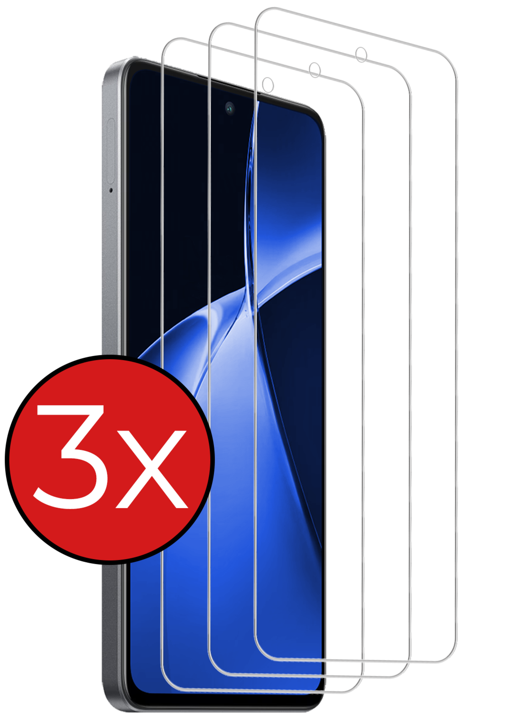 BTH Screenprotector Geschikt voor OnePlus Nord CE4 Lite Screenprotector Glas Gehard Tempered Glass - Screenprotector Geschikt voor OnePlus Nord CE4 Lite Screen Protector Screen Cover - 3 PACK