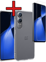 BTH BTH OnePlus Nord CE4 Lite Hoesje Siliconen Met Screenprotector - Transparant