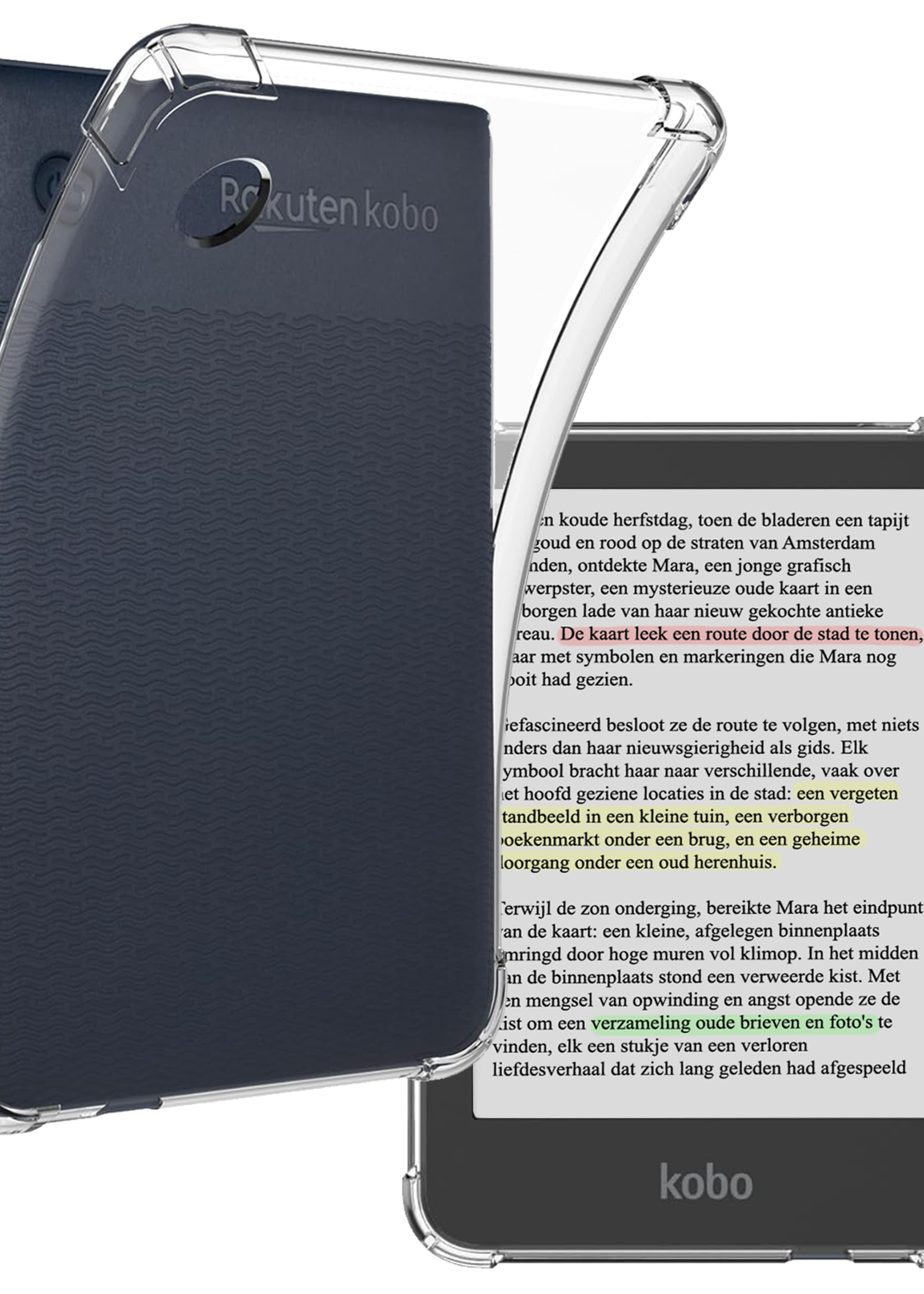 BTH Hoes Geschikt voor Kobo Clara Colour Hoesje Siliconen Case Hoes Back Cover - Transparant