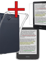BTH BTH Kobo Clara Colour Hoesje Siliconen Transparant met Screenprotector