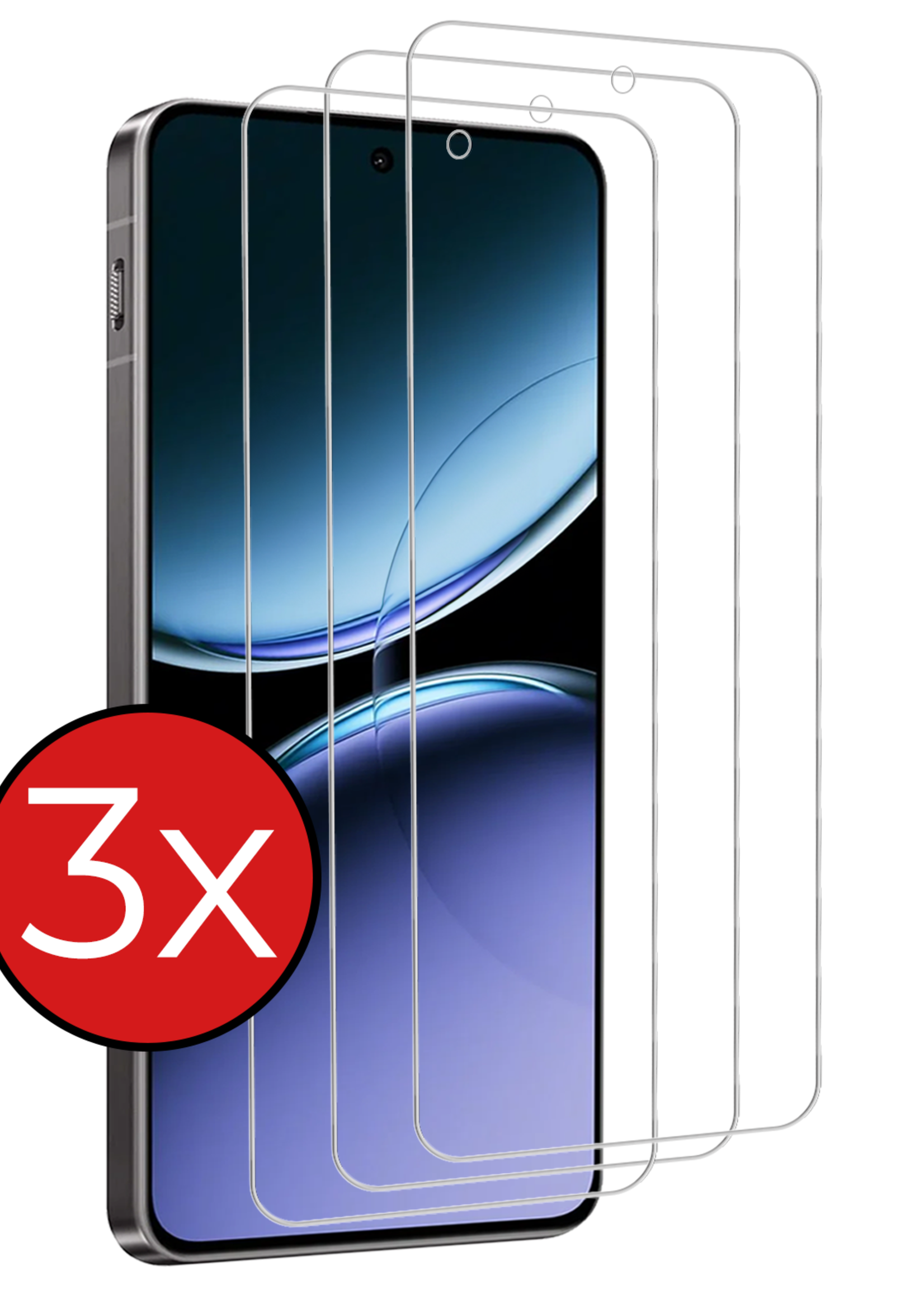 BTH Screenprotector Geschikt voor OnePlus Nord 4 Screenprotector Glas Gehard Tempered Glass - Screenprotector Geschikt voor OnePlus Nord 4 Screen Protector Screen Cover - 3 PACK
