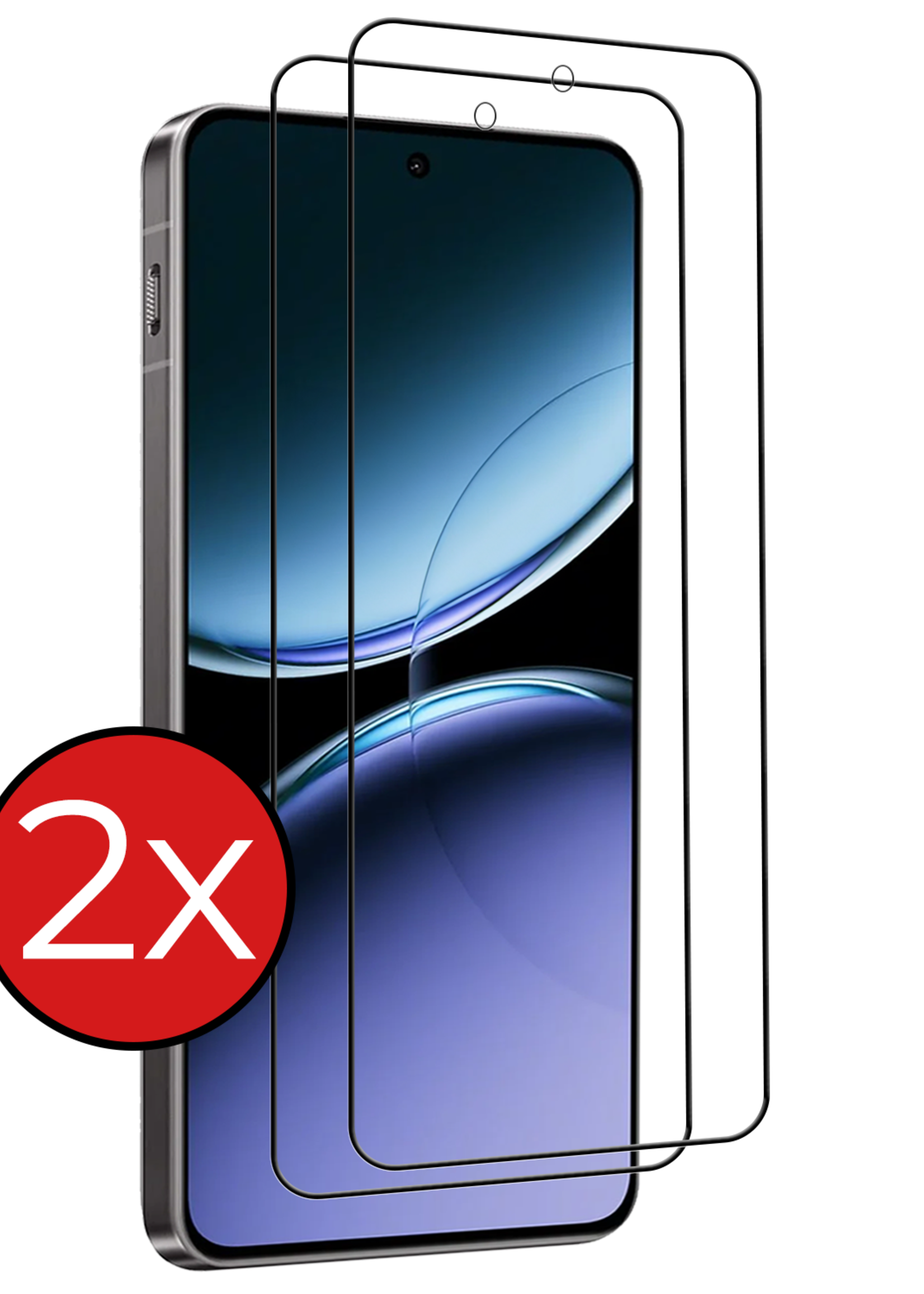 BTH Screenprotector Geschikt voor OnePlus Nord 4 Screenprotector Glas Gehard Tempered Glass Full Cover - Screenprotector Geschikt voor OnePlus Nord 4 Screen Protector Screen Cover - 2 PACK