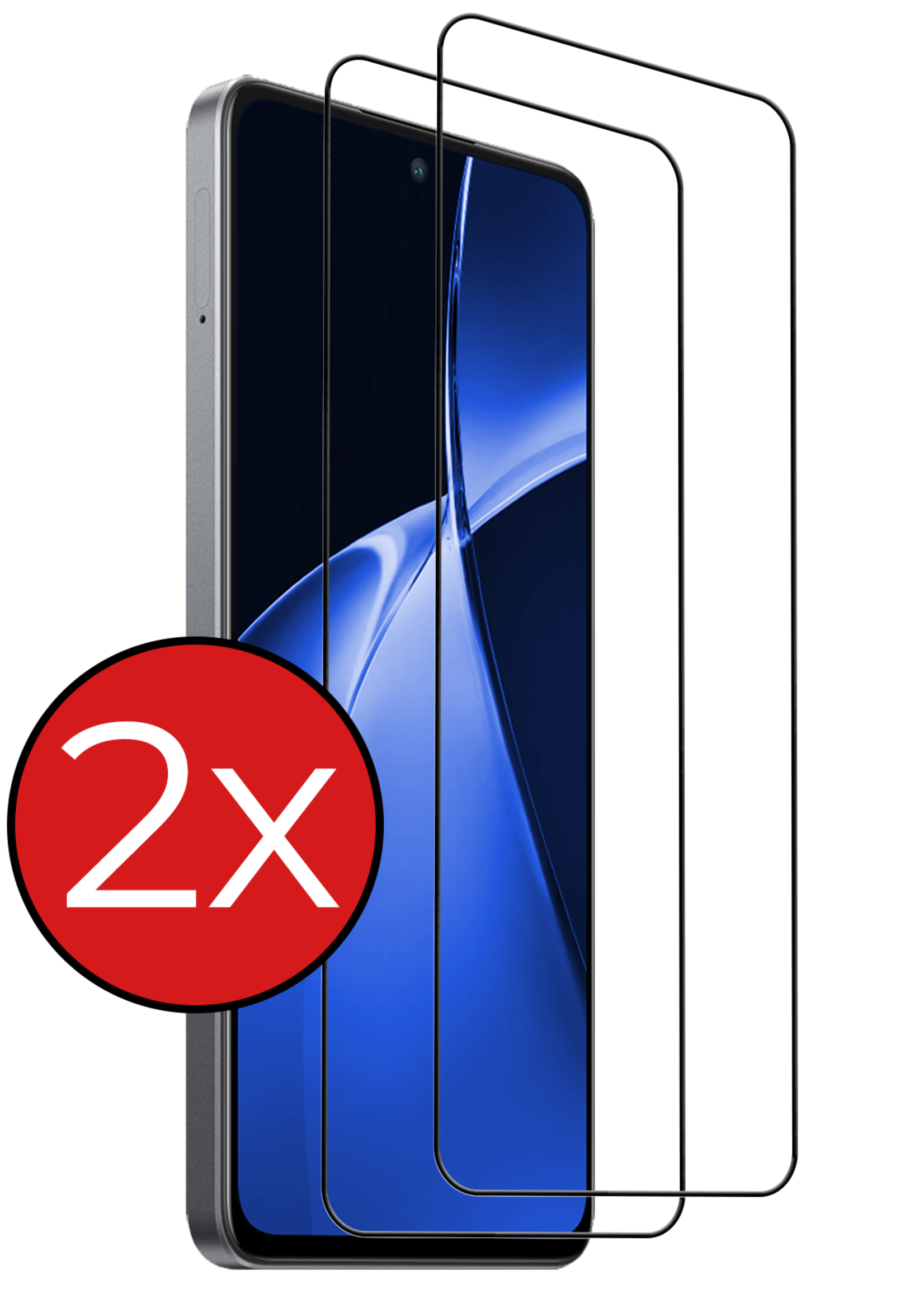 BTH Screenprotector Geschikt voor OnePlus Nord CE4 Lite Screenprotector Glas Gehard Tempered Glass Full Cover - Screenprotector Geschikt voor OnePlus Nord CE4 Lite Screen Protector Screen Cover - 2 PACK