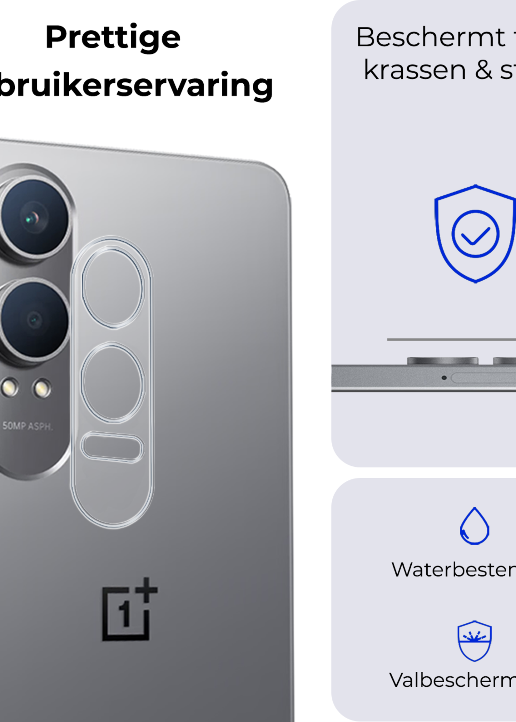 BTH Screenprotector Geschikt voor OnePlus Nord CE4 Lite Camera Lens Screenprotector Glas - Screenprotector Geschikt voor OnePlus Nord CE4 Lite Screenprotector Camera Protector Gehard Glas - 3 PACK