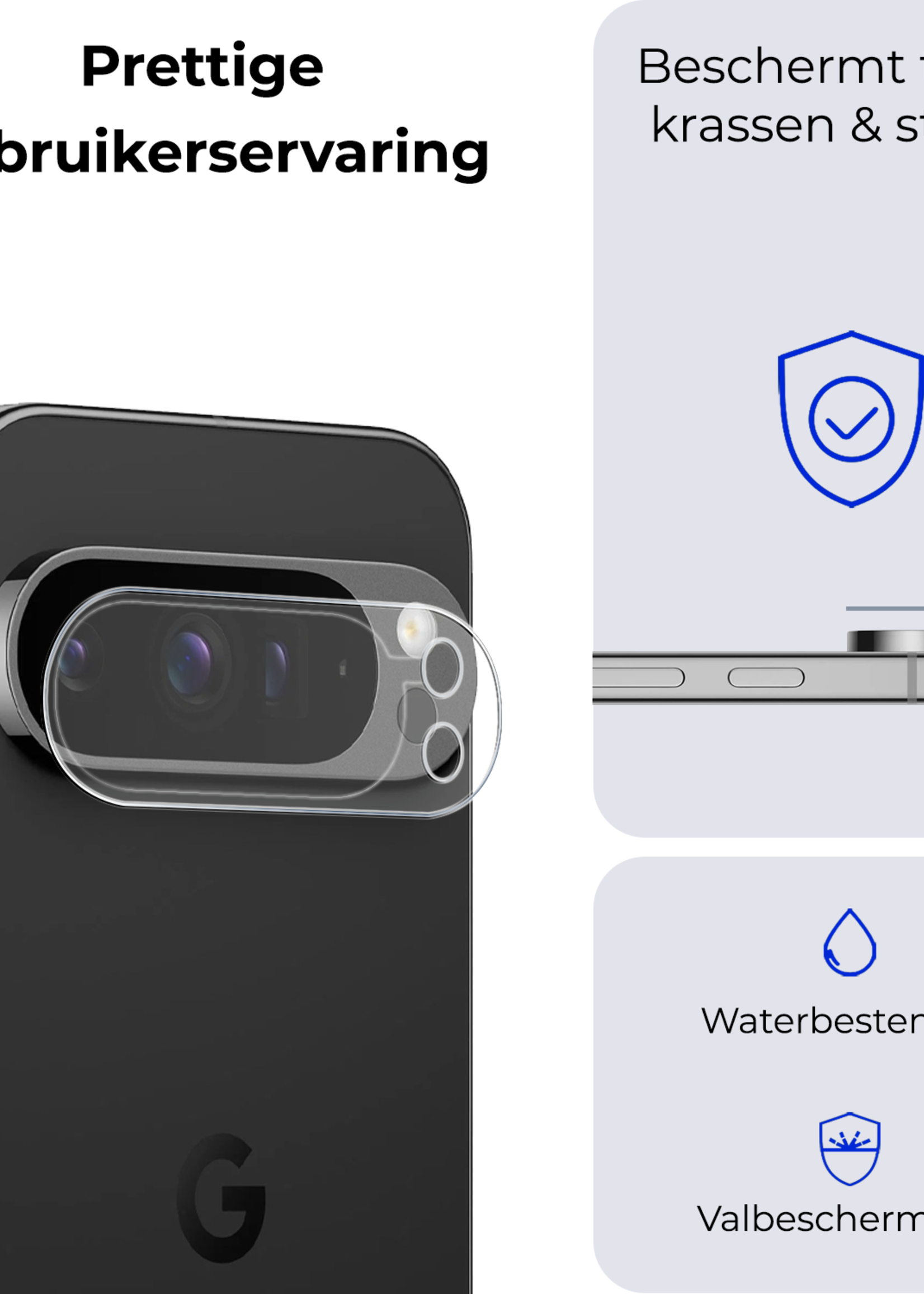 BTH Screenprotector Geschikt voor Google Pixel 9 Pro XL Camera Lens Screenprotector Glas - Screenprotector Geschikt voor Google Pixel 9 Pro XL Screenprotector Camera Protector Gehard Glas