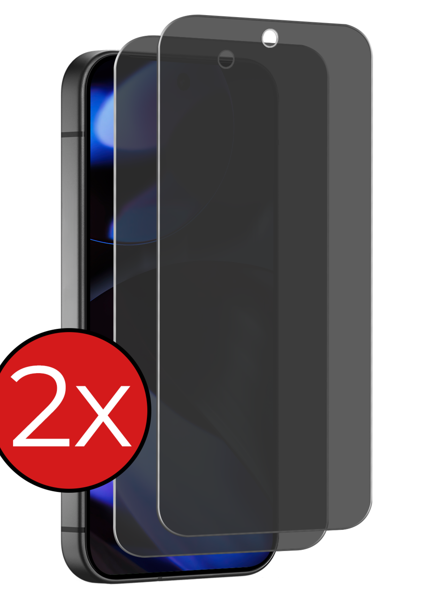 BTH Screenprotector Geschikt voor Google Pixel 9 Pro XL Screenprotector Privacy Glas Gehard Full Cover - Screenprotector Geschikt voor Google Pixel 9 Pro XL Screenprotector Privacy Tempered Glass - 2 PACK