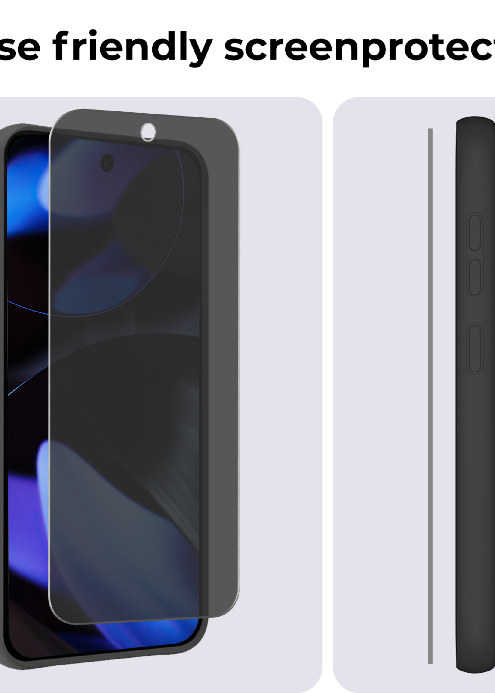 BTH Screenprotector Geschikt voor Google Pixel 9 Pro XL Screenprotector Privacy Glas Gehard Full Cover - Screenprotector Geschikt voor Google Pixel 9 Pro XL Screenprotector Privacy Tempered Glass