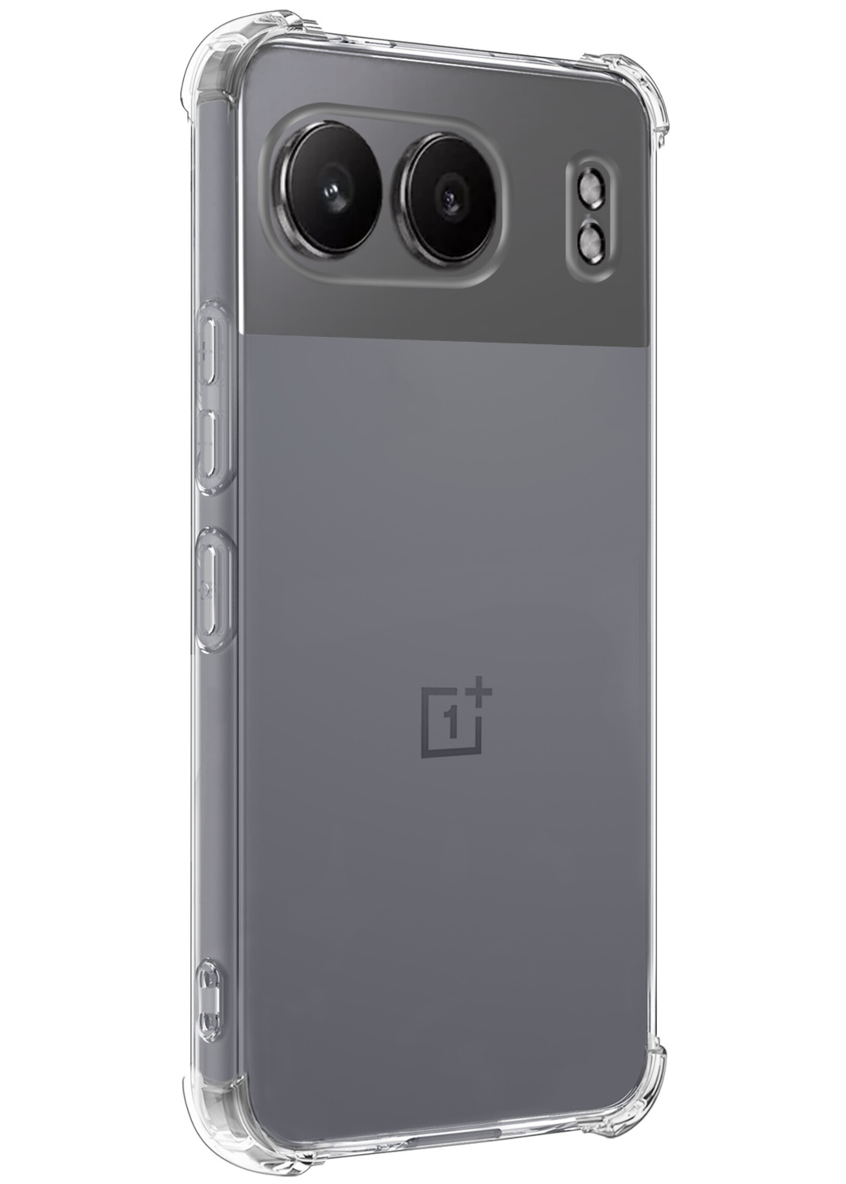 BTH Hoesje Geschikt voor OnePlus Nord 4 Hoesje Siliconen Shock Proof Case Hoes Met 2x Screenprotector - Hoes Geschikt voor OnePlus Nord 4 Hoes Cover Case Shockproof - Transparant