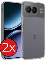 BTH BTH OnePlus Nord 4 Hoesje Siliconen - Transparant - 2 PACK