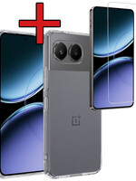 BTH BTH OnePlus Nord 4 Hoesje Siliconen Met Screenprotector - Transparant