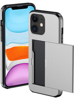BTH BTH iPhone 11 Hoesje Pashouder Hard - Grijs