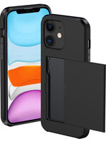 BTH BTH iPhone 11 Hoesje Pashouder Hard - Zwart
