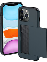 BTH BTH iPhone 11 Pro Hoesje Pashouder Hard - Donker Blauw