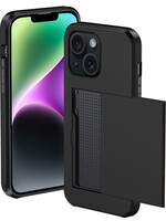 BTH BTH iPhone 14 Hoesje Pashouder Hard - Zwart