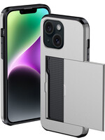 BTH BTH iPhone 14 Plus Hoesje Pashouder Hard - Grijs