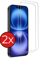 BTH BTH iPhone 16 Screenprotector Glas Met Dichte Notch - 2 PACK