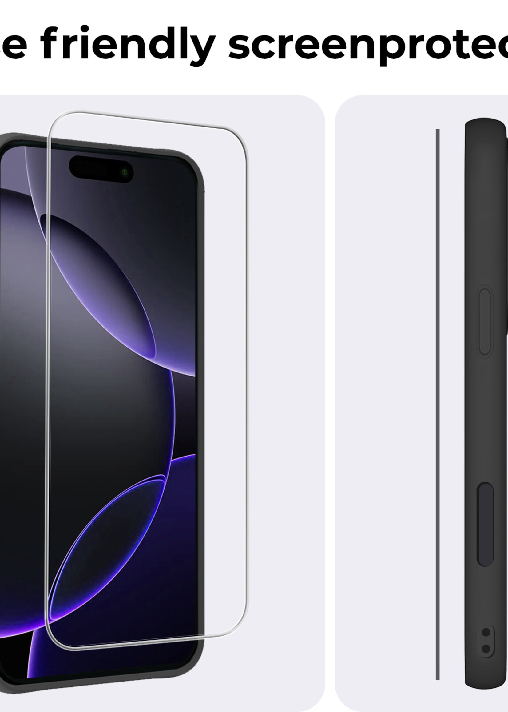 BTH Screenprotector Geschikt voor iPhone 16 Pro Max Screenprotector Glas Gehard Met Dichte Notch - Screenprotector Geschikt voor iPhone 16 Pro Max Screen Protector Glas Tempered Glass
