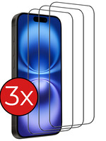 BTH BTH iPhone 16 Screenprotector Glas Full Cover 2D - 3 PACK