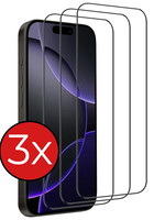 BTH BTH iPhone 16 Pro Max Screenprotector Glas Full Cover 2D - 3 PACK