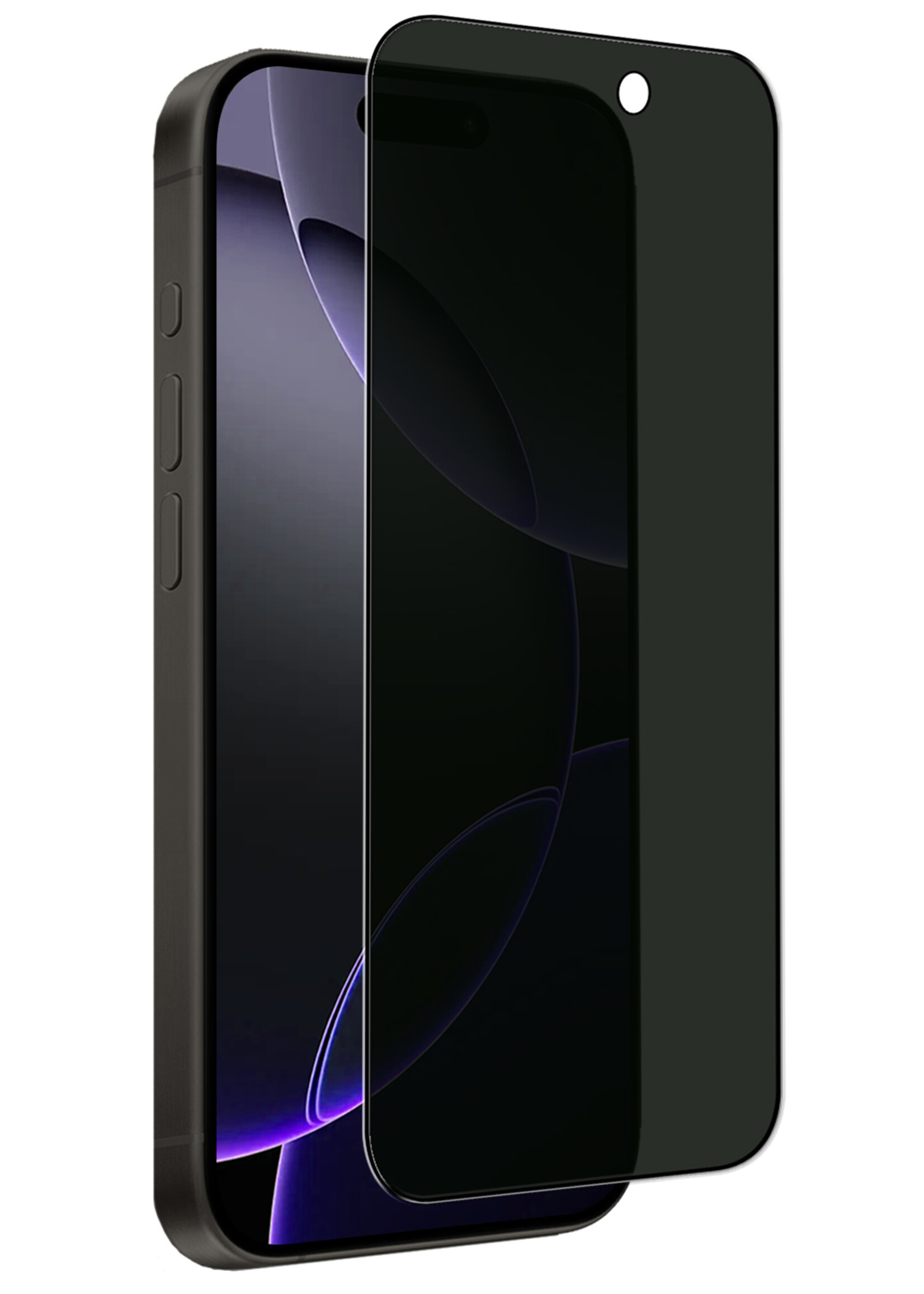 BTH Screenprotector Geschikt voor iPhone 16 Pro Screenprotector Privacy Glas Gehard Full Cover - Screenprotector Geschikt voor iPhone 16 Pro Screenprotector Privacy Tempered Glass