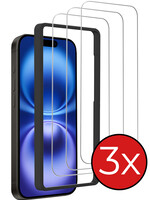 BTH BTH iPhone 16 Plus Screenprotector Met Installatieframe - 3 PACK