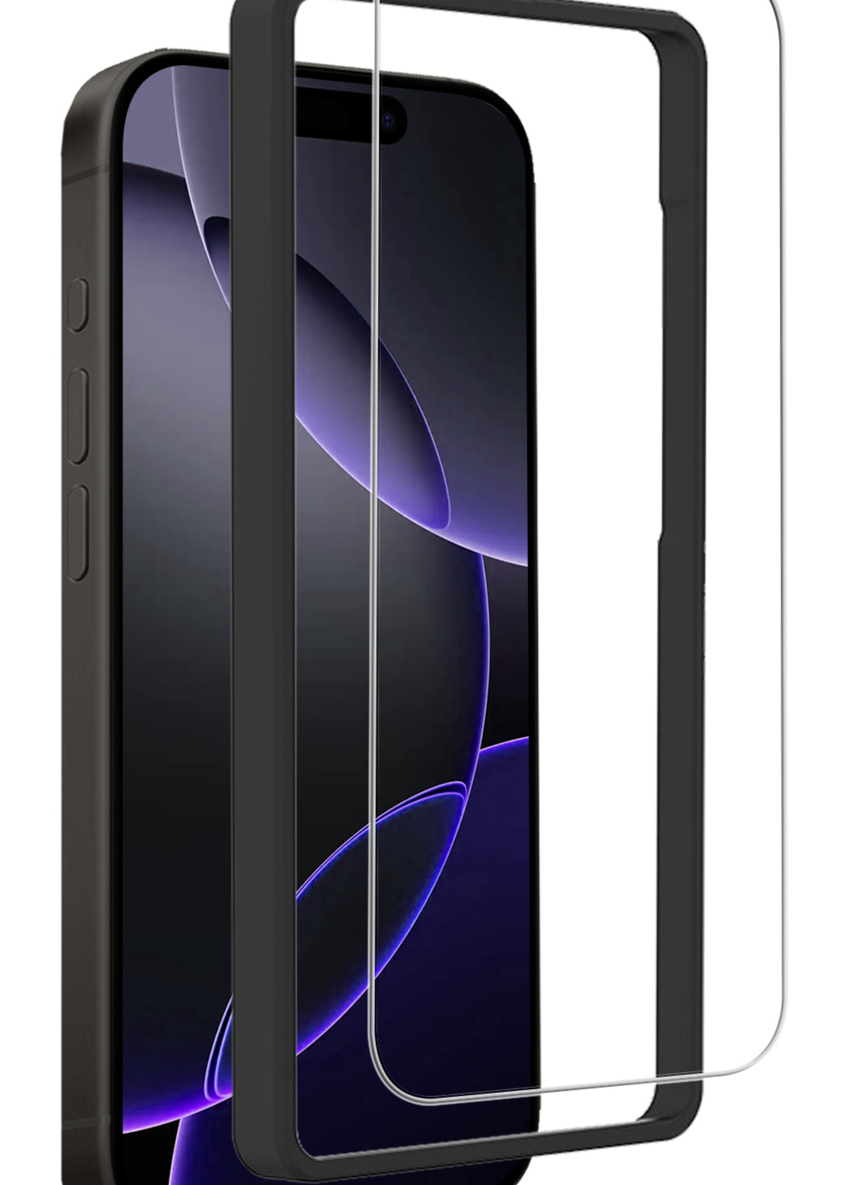 BTH Screenprotector Geschikt voor iPhone 16 Pro Screenprotector Met Montage Frame Glas Gehard Tempered Glass - Screenprotector Geschikt voor iPhone 16 Pro Screen Protector Met Installatietool