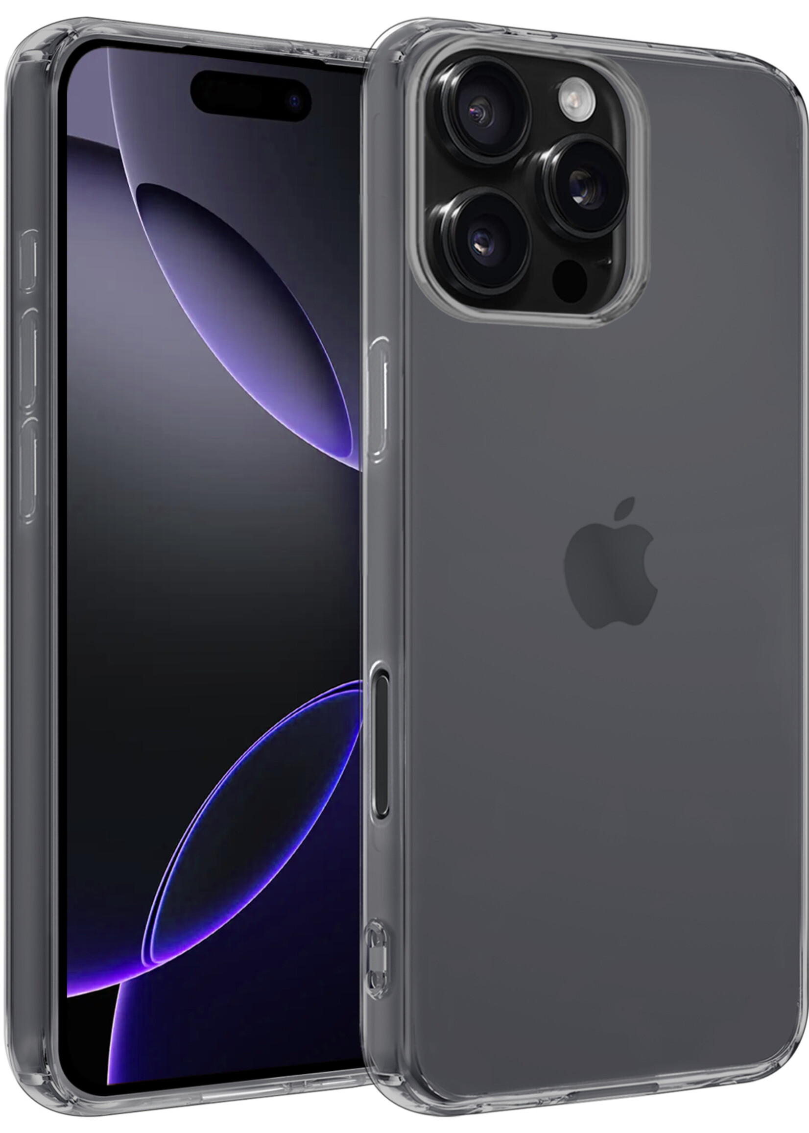 BTH Hoesje Geschikt voor iPhone 16 Pro Max Hoesje Siliconen Case Hoes - Hoes Geschikt voor iPhone 16 Pro Max Hoes Cover Case - Transparant