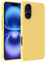 BTH BTH iPhone 16 Plus Hoesje Siliconen - Geel