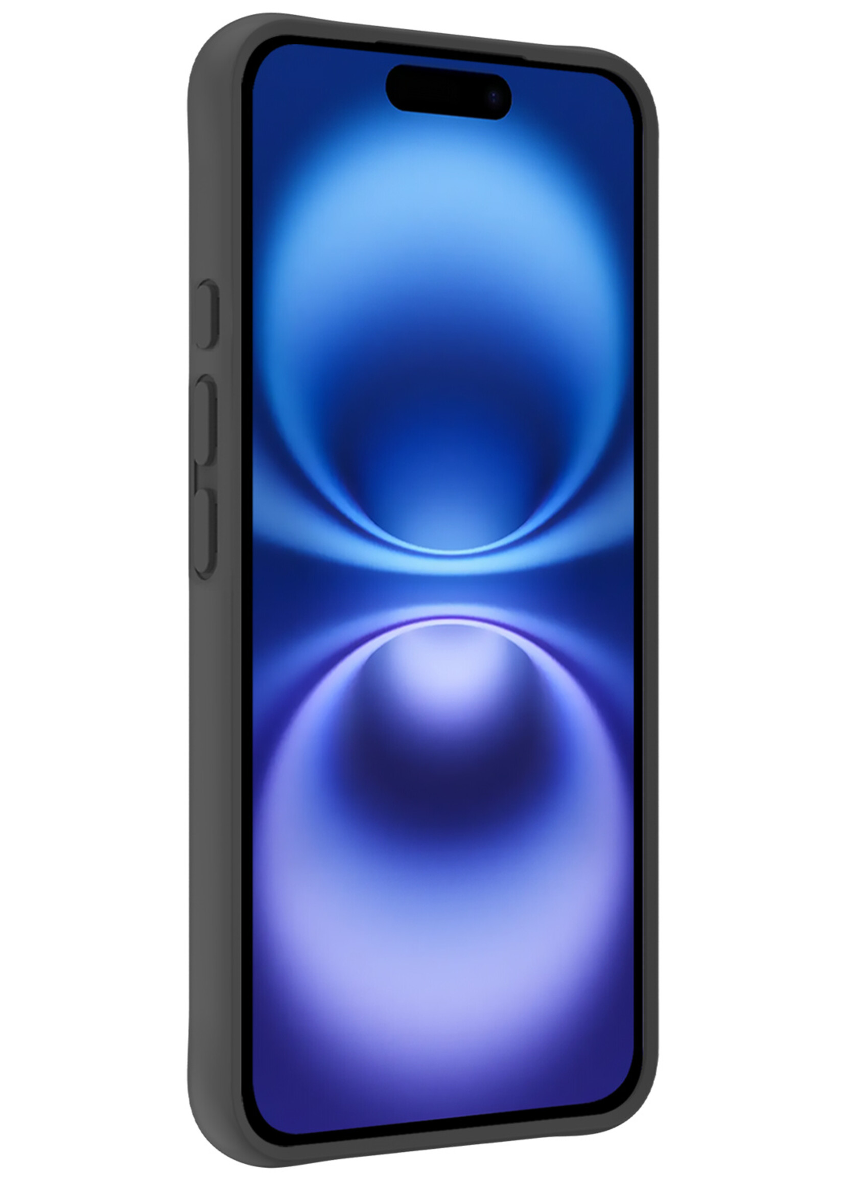 BTH Hoesje Geschikt voor iPhone 16 Plus Hoesje Siliconen Case Hoes Met 2x Screenprotector - Hoes Geschikt voor iPhone 16 Plus Hoes Cover Case - Zwart