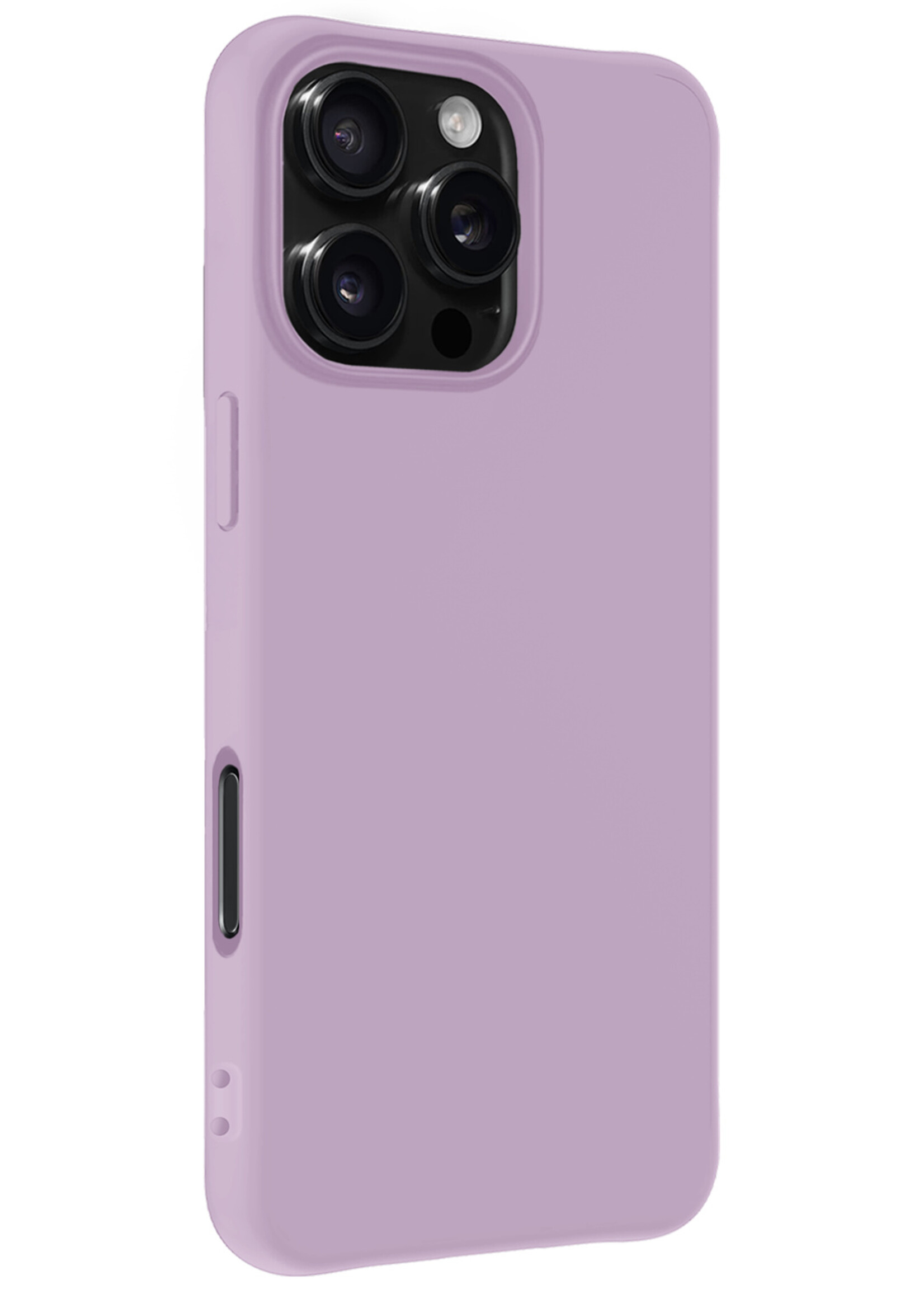 BTH Hoesje Geschikt voor iPhone 16 Pro Hoesje Siliconen Case Hoes - Hoes Geschikt voor iPhone 16 Pro Hoes Cover Case - Lila - 2 PACK