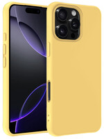 BTH BTH iPhone 16 Pro Max Hoesje Siliconen - Geel