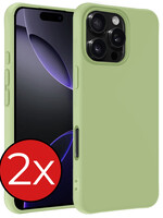 BTH BTH iPhone 16 Pro Max Hoesje Siliconen - Groen - 2 PACK