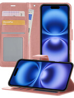 BTH BTH iPhone 16 Hoesje Bookcase - Rose Goud