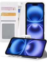 BTH BTH iPhone 16 Plus Hoesje Bookcase - Wit