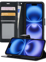 BTH BTH iPhone 16 Plus Hoesje Bookcase - Zwart