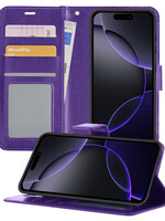BTH BTH iPhone 16 Pro Hoesje Bookcase - Paars