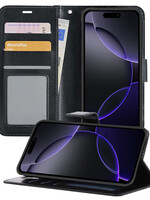 BTH BTH iPhone 16 Pro Hoesje Bookcase - Zwart