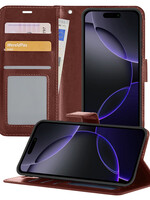 BTH BTH iPhone 16 Pro Max Hoesje Bookcase - Bruin