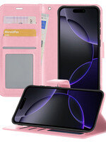 BTH BTH iPhone 16 Pro Max Hoesje Bookcase - Lichtroze