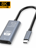BTH BTH USB-C naar HDMI Female kabel 8K - 15 cm - Zwart