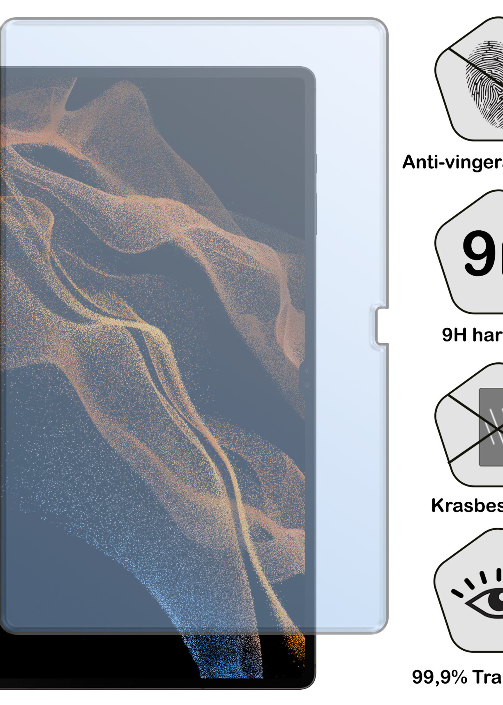 BTH Screenprotector Geschikt voor Samsung Galaxy Tab S10 Ultra Screenprotector Tempered Glass Screen Protector Gehard Glas - Screenprotector Geschikt voor Samsung Tab S10 Ultra Screenprotector Glas - 2 PACK