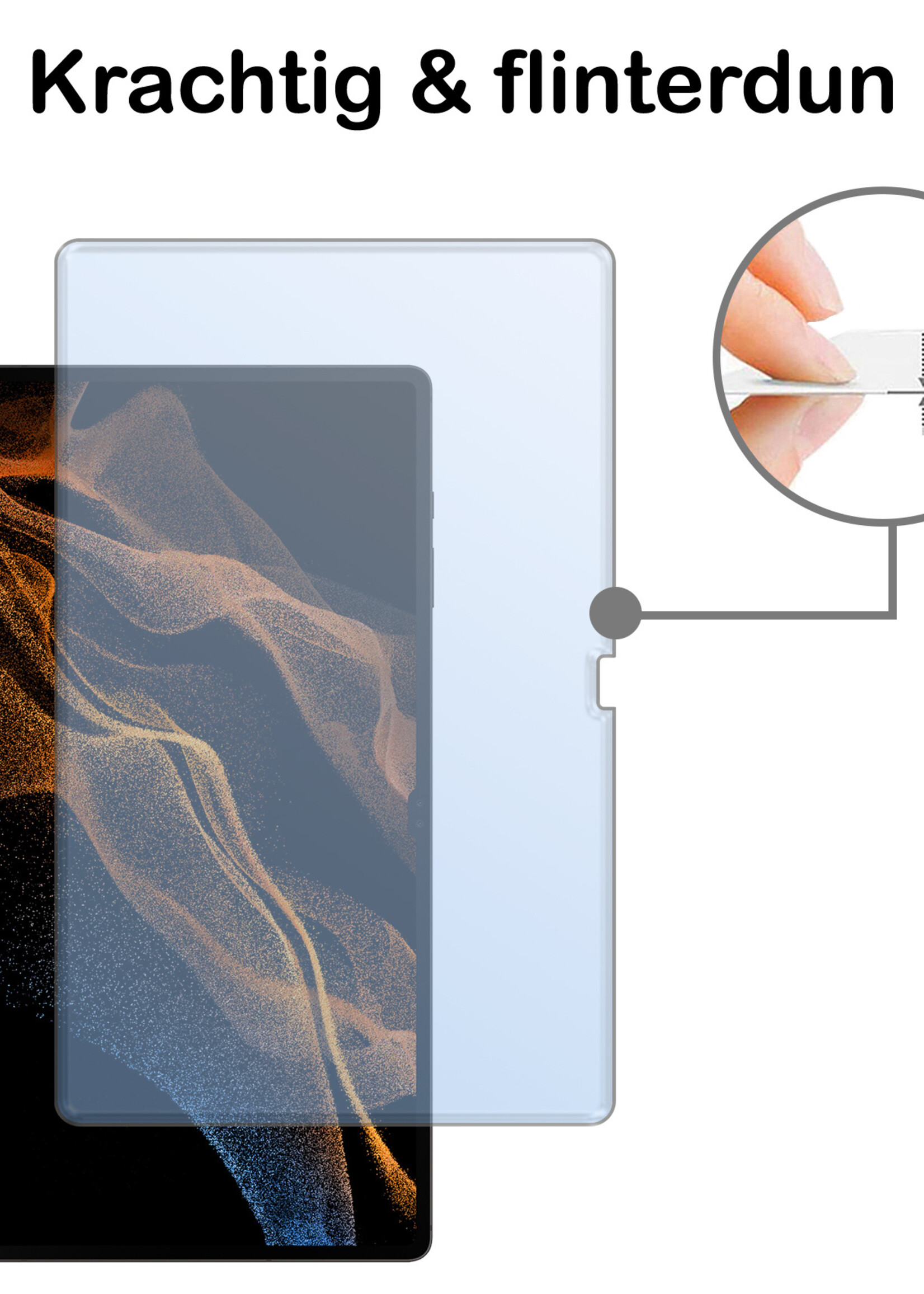 BTH Screenprotector Geschikt voor Samsung Galaxy Tab S10 Ultra Screenprotector Tempered Glass Screen Protector Gehard Glas - Screenprotector Geschikt voor Samsung Tab S10 Ultra Screenprotector Glas - 2 PACK