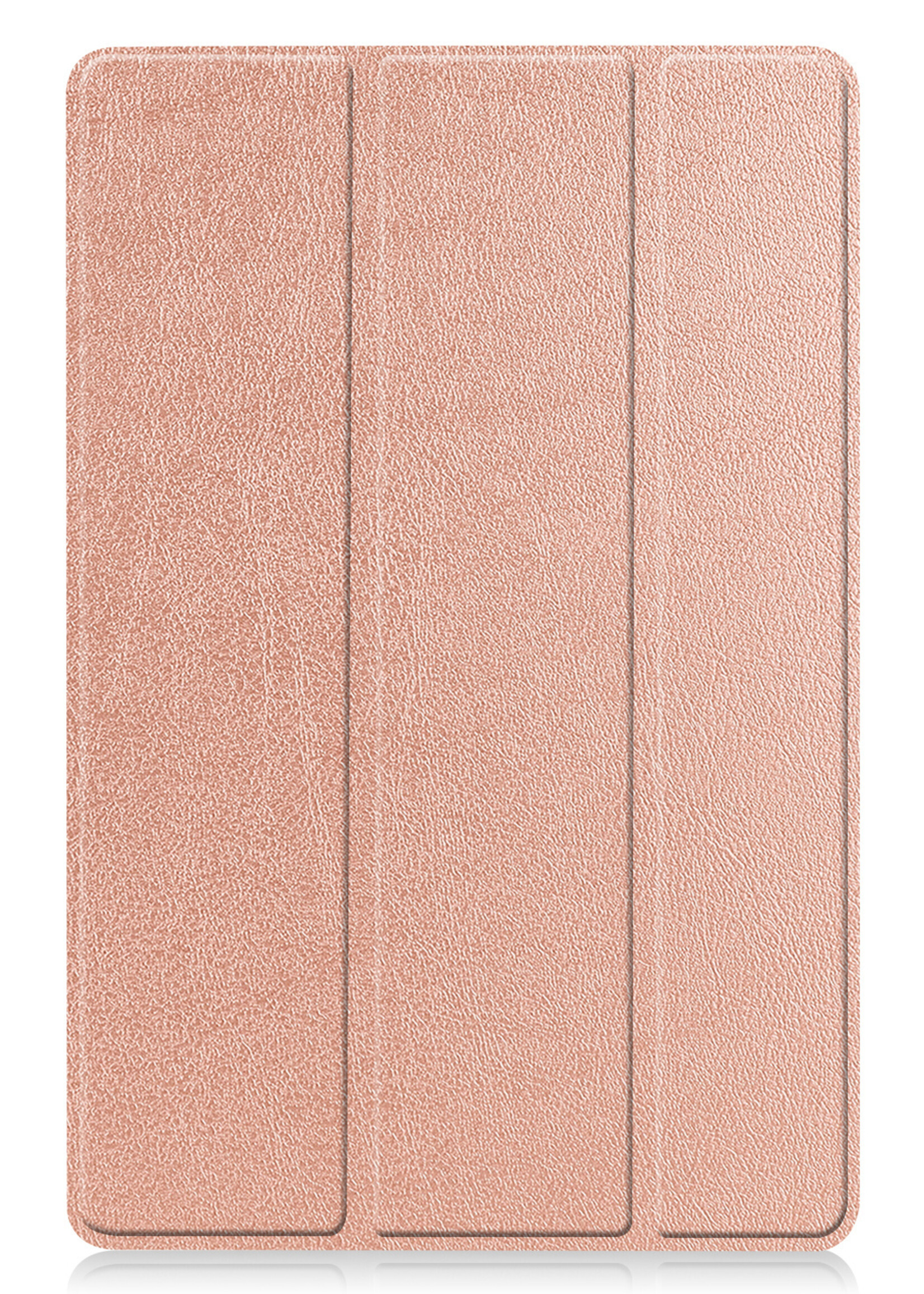 BTH Hoes Geschikt voor Samsung Galaxy Tab S10 Plus Hoes Book Case Hoesje Trifold Cover Met Uitsparing Geschikt voor S Pen - Hoesje Geschikt voor Samsung Tab S10 Plus Hoesje Bookcase - Rosé goud
