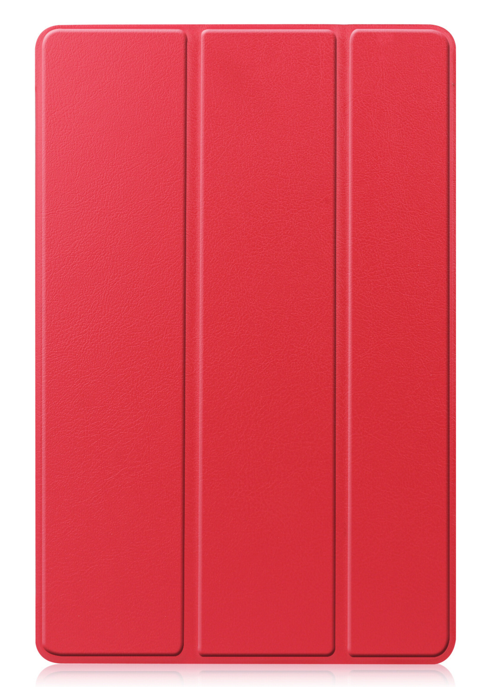 BTH Hoes Geschikt voor Samsung Galaxy Tab S10 Plus Hoes Book Case Hoesje Trifold Cover Met Uitsparing Geschikt voor S Pen - Hoesje Geschikt voor Samsung Tab S10 Plus Hoesje Bookcase - Rood