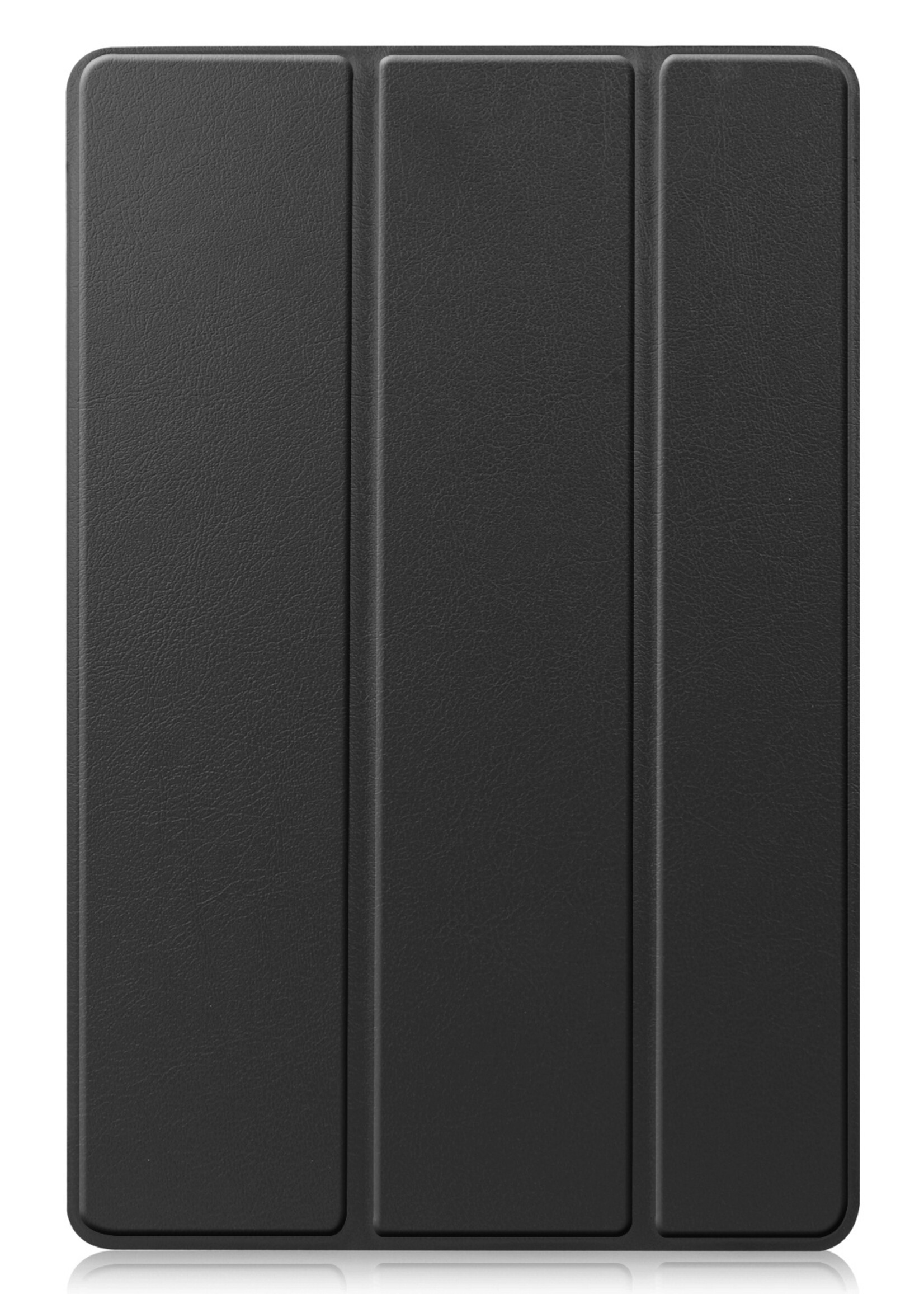BTH Hoes Geschikt voor Samsung Galaxy Tab S10 Plus Hoes Book Case Hoesje Trifold Cover Met Uitsparing Geschikt voor S Pen - Hoesje Geschikt voor Samsung Tab S10 Plus Hoesje Bookcase - Zwart