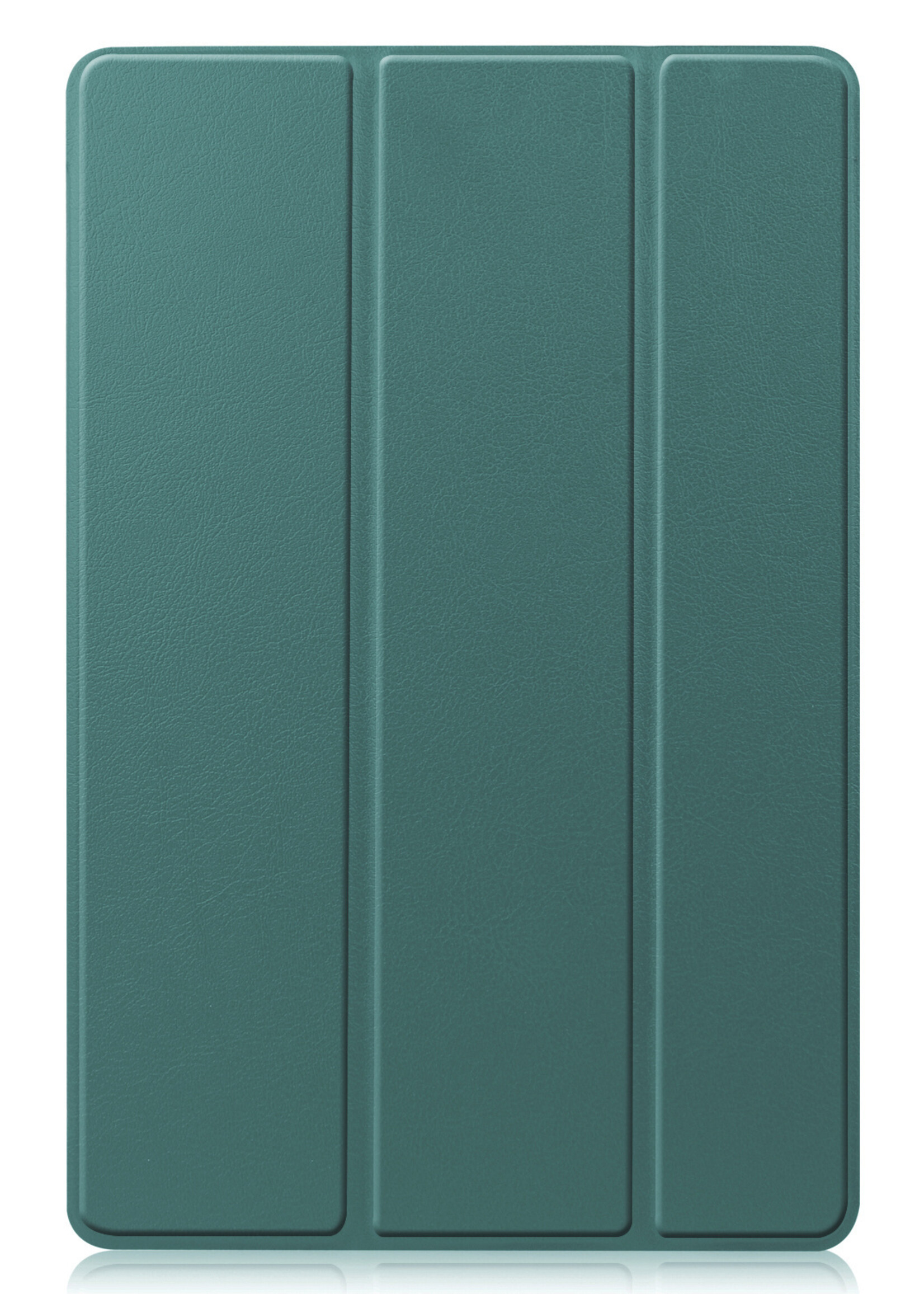 BTH Hoes Geschikt voor Samsung Galaxy Tab S10 Plus Hoes Book Case Hoesje Trifold Cover Met Uitsparing Geschikt voor S Pen Met Screenprotector - Hoesje Geschikt voor Samsung Tab S10 Plus Hoesje Bookcase - Donkergroen