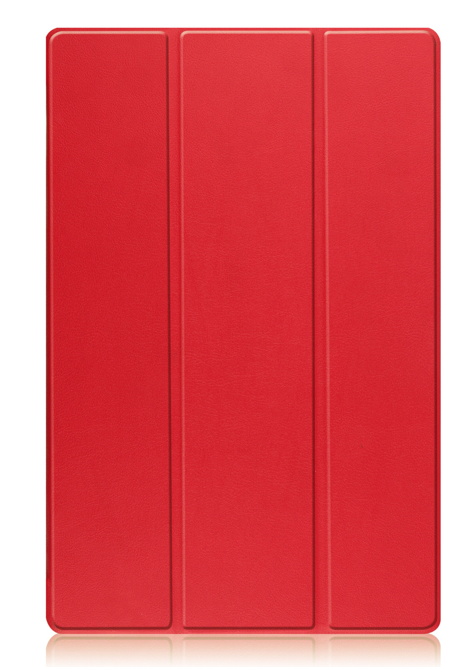 BTH Hoes Geschikt voor Samsung Galaxy Tab S10 Ultra Hoes Book Case Hoesje Trifold Cover Met Uitsparing Geschikt voor S Pen - Hoesje Geschikt voor Samsung Tab S10 Ultra Hoesje Bookcase - Rood