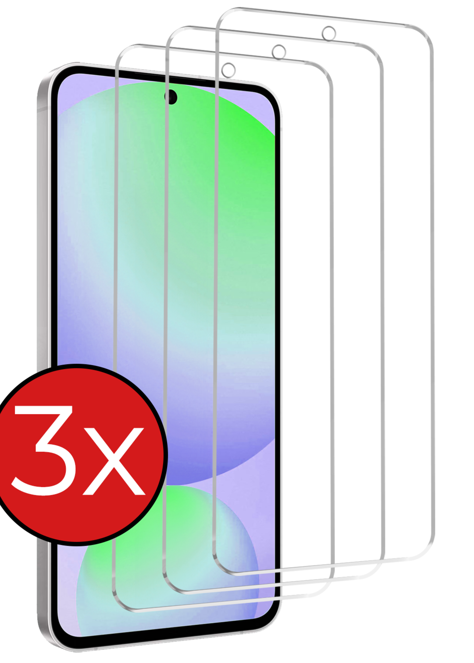 BTH BTH Samsung Galaxy S24 FE Screenprotector Glas - 3 PACK